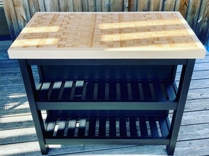 Desserte/ îlot de cuisine en hêtre