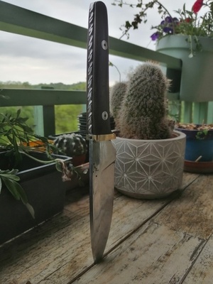 Couteau droit bois exotique