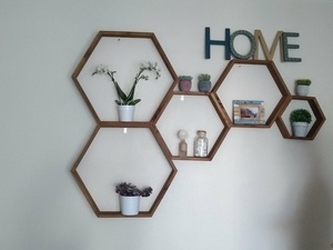 Étagères hexagonale design