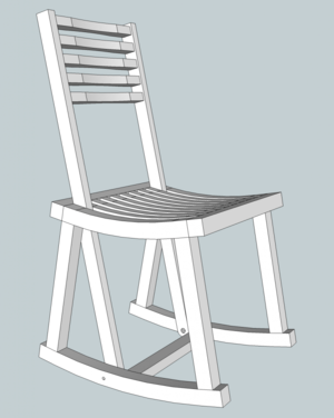 Chaise à bascule réversible