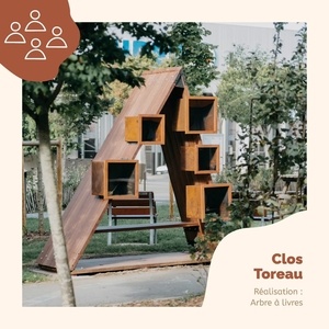 Aménagement extérieur // Chantier participatif Pyramide à livres Nantes
