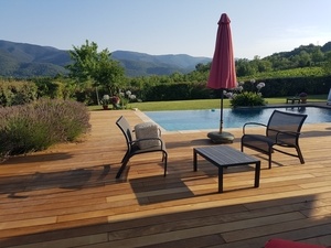 Terrasse bois Ipé sur plots plastiques