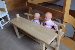 Pupitre d'école pour poupées
