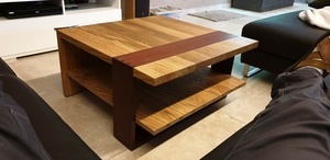 Table basse de salon en chêne et sapelli