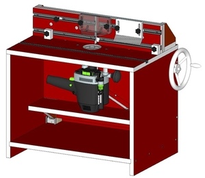Table défonceuse système de levage amélioré complet