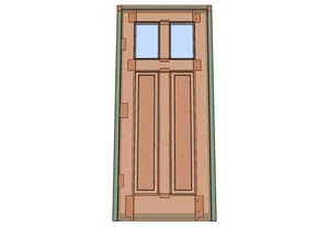 Porte d'entrée en chêne