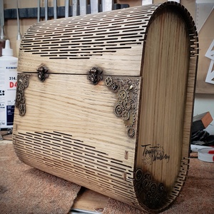 Sacoche steampunk en CP chêne à la CNC