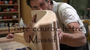 Cuisine 100% hêtre massif avec porte courbe