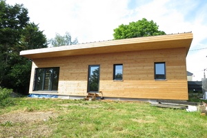 Maison 100% passive bois douglas sans fondations