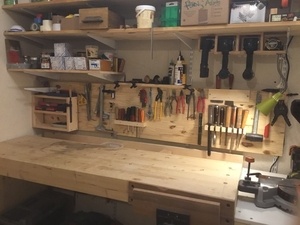 Etabli. Panneau d'outil.