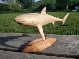 Requin sculpté