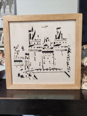 Chantournage du château de Pierrefonds.