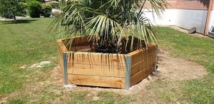 Réalisation d'un "Bac en chêne" pour plantation