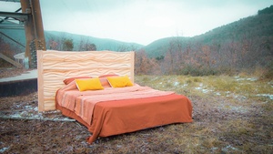 Tête de lit ondulée