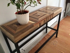 Copie de console vue dans un magazine déco et un peu améliorée