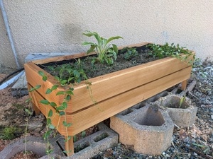 Bac à fleurs en Douglas