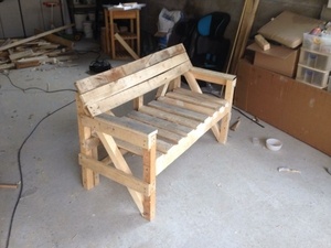 Banc en palette