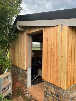 PoolHouse - ossature bois - bardage mélèze