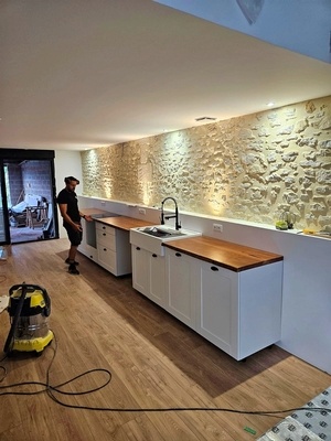 Plan de travail en acajou massif