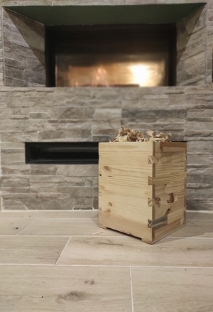 Seau à copeaux d'allumage