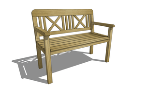 Banc extérieur en chêne