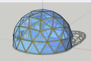 Géode Ø4m montants 60x27mm