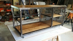 Meuble TV métal et bois