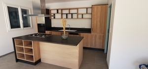 Cuisine chêne et noir