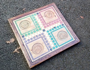 Jeu de petits-chevaux en bois