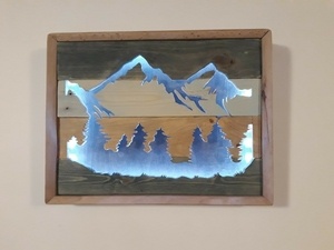 Cadre montagne chantournage