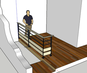 Rambarde Bois-métal