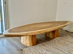 Rénovation table basse. Iroko.