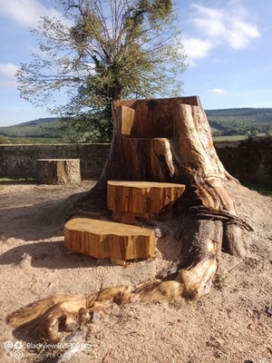 Le trône dominant la vallée.