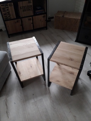 Tables de chevet bois métal
