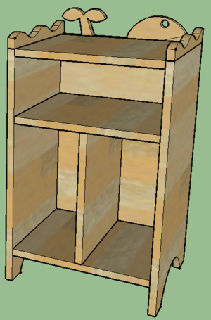 Table de chevet baleine enfant