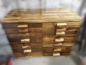 Servante atelier en pin de recup