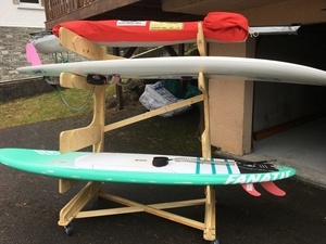 Porte paddle roulant