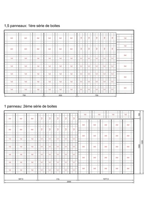 Boites de rangement pour quinquaillerie
