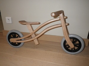 Draisienne en chêne et noyer lamé collé