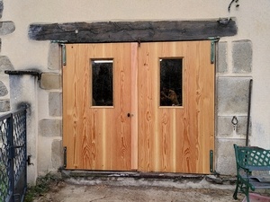 Portes de grange vitrées