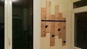 Porte manteaux mural bois et métal