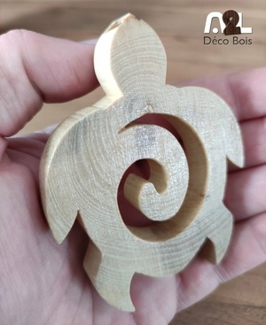 Tortue Déco en bois, fait main en chantournage