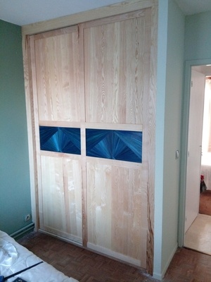 Portes coulissantes en frêne