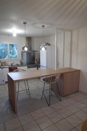 Plan de travail / îlot central en chêne