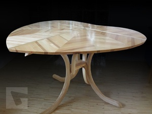 Table feuille pour sept personnes