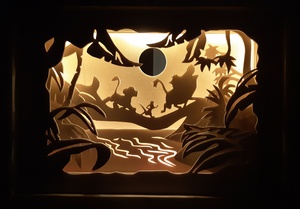 Boîte/cadre roi lion