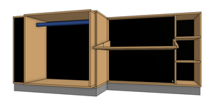 Penderie bureau étagère