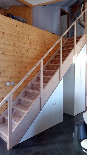 Escalier droit multiligne