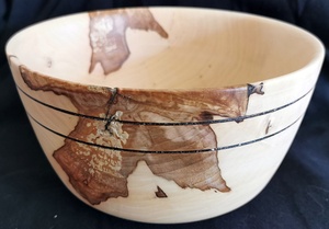 Saladier en pommier (bois vert)