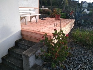 Terrasse de vacances de Noël